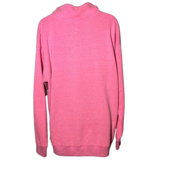 PINK 1/2 Zip Oversize Sweatshirt - Picture 4 of 6